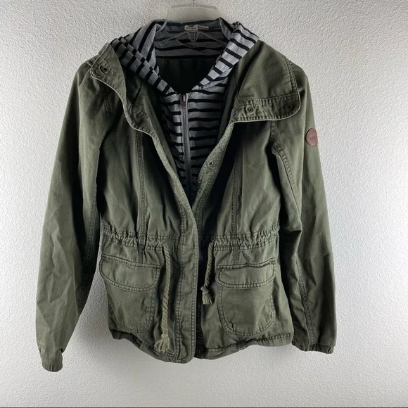 Women’s Roxy Green Hooded Jacket Size XS! - Picture 6 of 6